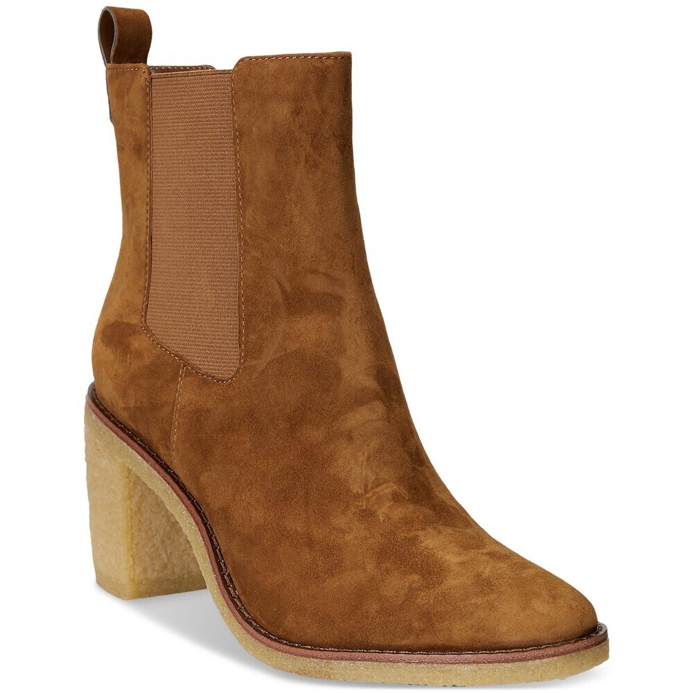 Lauren Ralph Lauren Marianna Boots Women's Brown Suede Chelsea Bootie LION262
